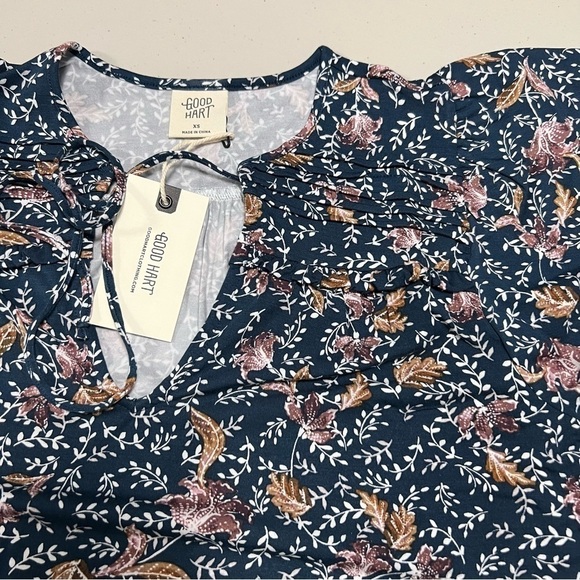 🆕 Matilda Jane Good Hart Surprise Flowers Puff-Sleeve V-Neck Top - Picture 9 of 11